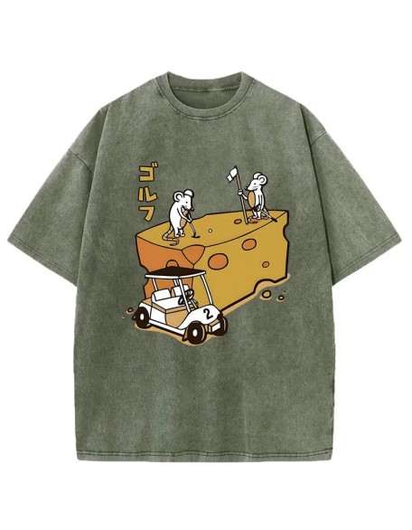 Mouse Golf Course Washed T-Shirt