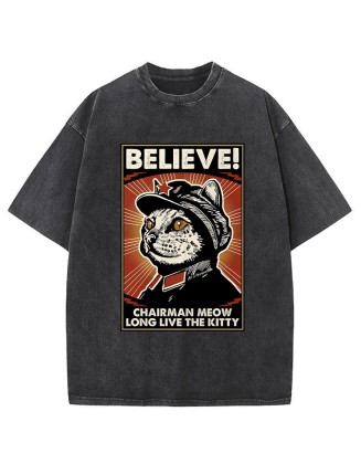 Long Live The Kitty Washed T-Shirt