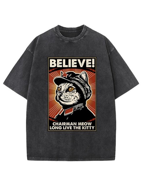 Long Live The Kitty Washed T-Shirt