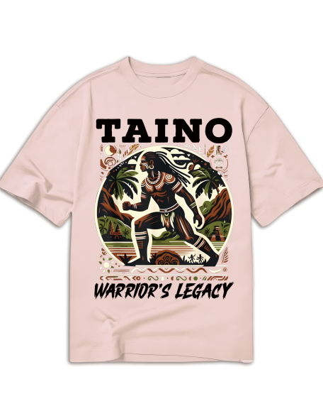 Taino Warrior Graphic Tee - 220g Cotton, Short Sleeve, Crew Neck - Puerto Rico & Caribbean Culture Inspired T-Shirt