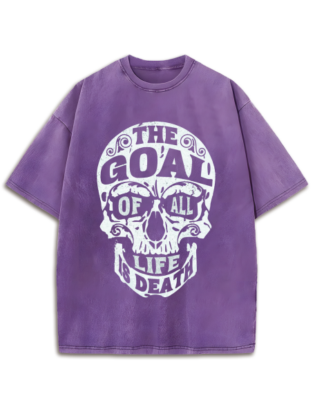 Fighting Skull Washed T-Shirt