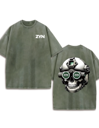 230G Double-Sided Washed, Zyn Special Forces1 Piece, Washed Printed T-Shirt 230g, High-Quality Batik Cotton Retro Fashion Brand T-Shirt, A Certain Thickness Suitable For Summer T-Shirts, Holiday Gifts.