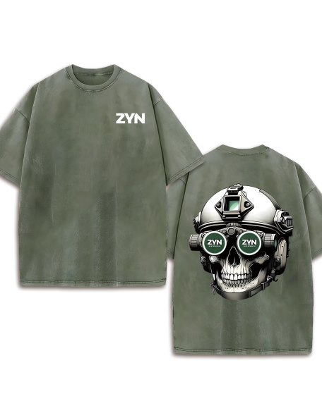 230G Double-Sided Washed, Zyn Special Forces1 Piece, Washed Printed T-Shirt 230g, High-Quality Batik Cotton Retro Fashion Brand T-Shirt, A Certain Thickness Suitable For Summer T-Shirts, Holiday Gifts.