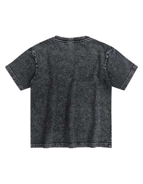 Meowy Christmas Tree Kids Washed T-Shirt