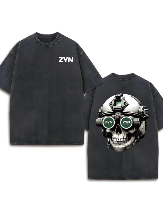 230G Double-Sided Washed, Zyn Special Forces1 Piece, Washed Printed T-Shirt 230g, High-Quality Batik Cotton Retro Fashion Brand T-Shirt, A Certain Thickness Suitable For Summer T-Shirts, Holiday Gifts.