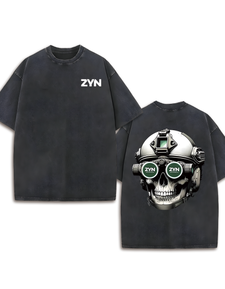 230G Double-Sided Washed, Zyn Special Forces1 Piece, Washed Printed T-Shirt 230g, High-Quality Batik Cotton Retro Fashion Brand T-Shirt, A Certain Thickness Suitable For Summer T-Shirts, Holiday Gifts.