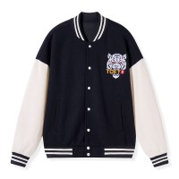 A Cat That Hates Work Embroidery Varsity Jacket