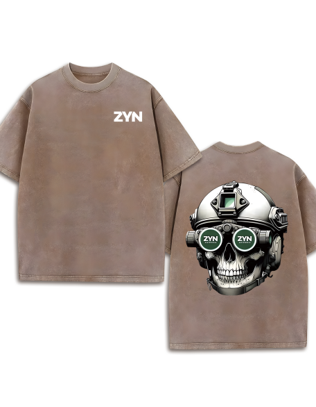 230G Double-Sided Washed, Zyn Special Forces1 Piece, Washed Printed T-Shirt 230g, High-Quality Batik Cotton Retro Fashion Brand T-Shirt, A Certain Thickness Suitable For Summer T-Shirts, Holiday Gifts.