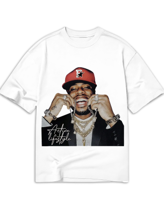 Street Life Men's Portrait Printed Short Sleeve T-Shirt, Suitable For Daily Wear In Spring And Summer, School