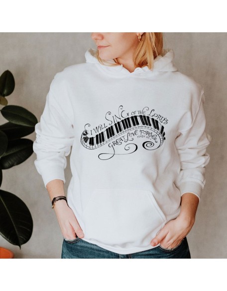 I Will Sing Of The Lord's Great Love Forever Psalm 89:1 Christian Hoodie