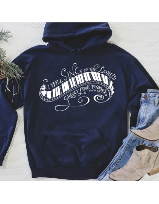 I Will Sing Of The Lord's Great Love Forever Psalm 89:1 Christian Hoodie