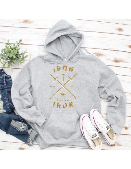 Iron Sharpens Iron Proverbs 27:17 Christian Hoodie