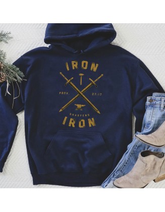 Iron Sharpens Iron Proverbs 27:17 Christian Hoodie
