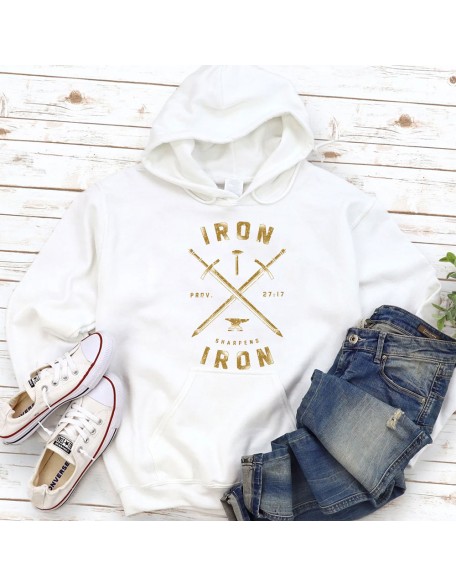 Iron Sharpens Iron Proverbs 27:17 Christian Hoodie