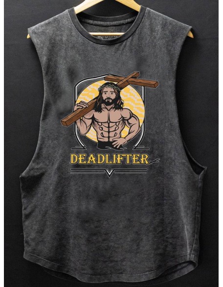 Jesus Deadlifter SCOOP BOTTOM COTTON TANK
