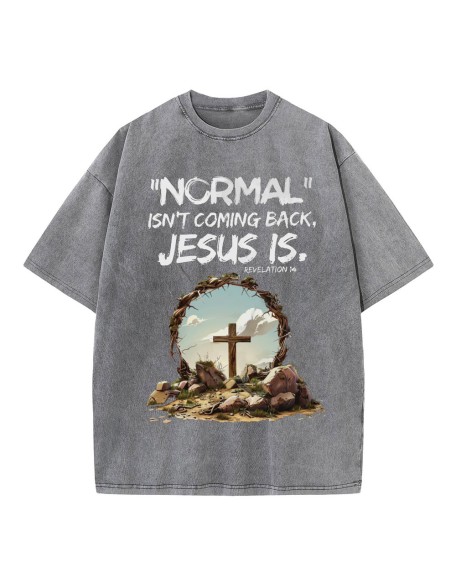 Normal Isn't Coming Back Christian Washed T-Shirt