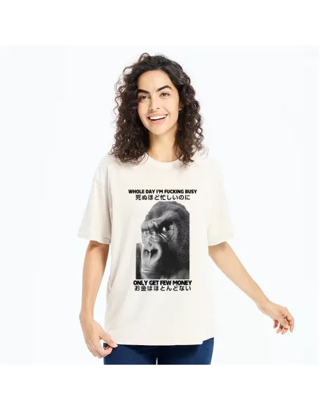 Making Money Gorilla Funny Washed T-Shirt
