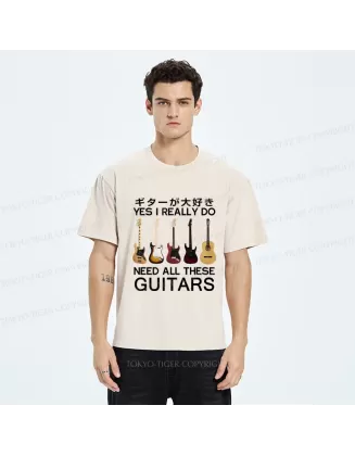 -Tiger I Need All Guitar Washed T-Shirt