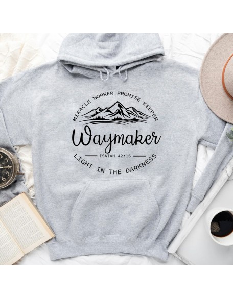 Waymaker Miracle Worker Promise Keeper Christian Hoodie