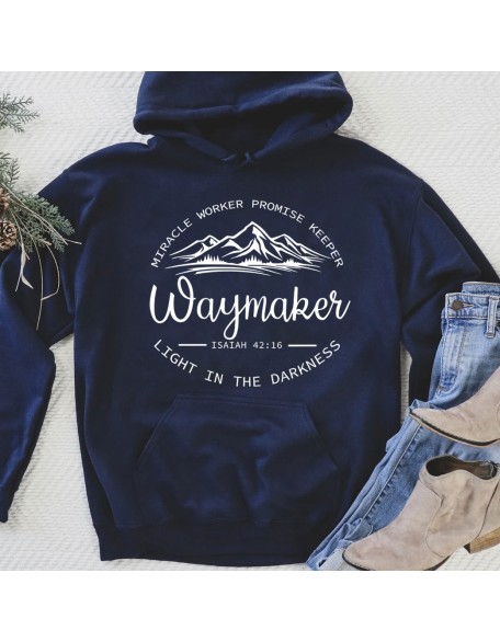 Waymaker Miracle Worker Promise Keeper Christian Hoodie