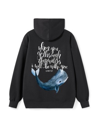 When You Got Through Deep Waters I Will Be With You Isaiah 43:2 Christian Hoodie