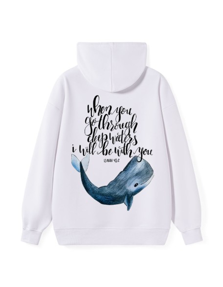 When You Got Through Deep Waters I Will Be With You Isaiah 43:2 Christian Hoodie