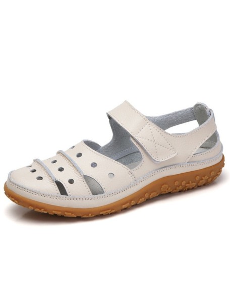 Women Hollow Flat Breathable Soft Sports Sandals