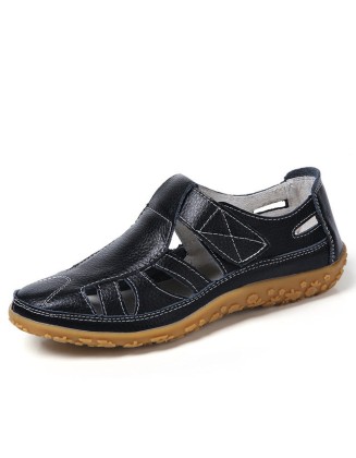 Women Hollow Flat Breathable Soft Sports Sandals