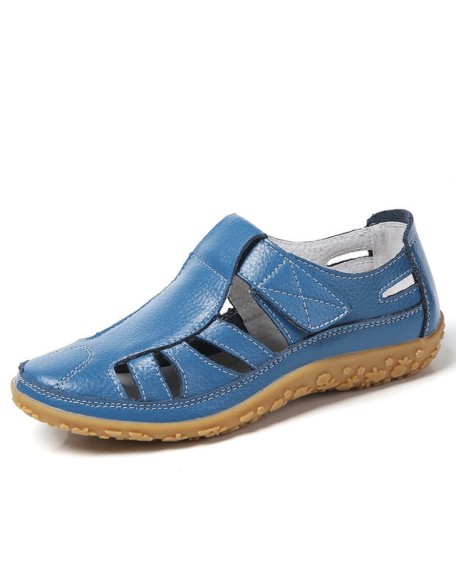 Women Hollow Flat Breathable Soft Sports Sandals