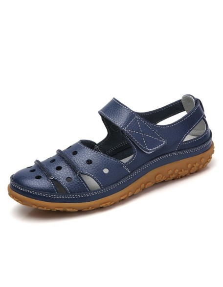 Women Hollow Flat Breathable Soft Sports Sandals