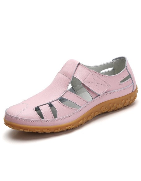 Women Hollow Flat Breathable Soft Sports Sandals