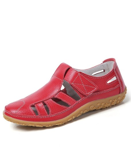 Women Hollow Flat Breathable Soft Sports Sandals