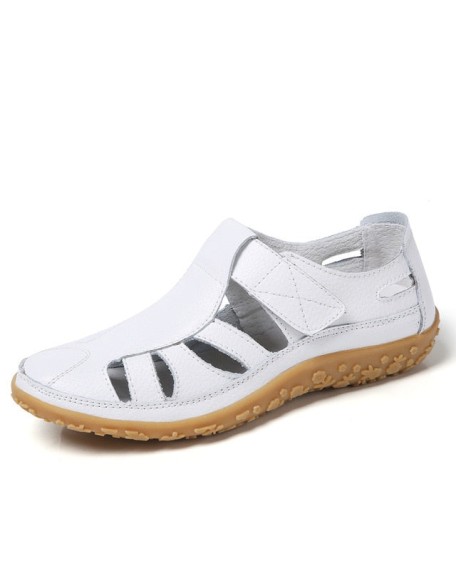 Women Hollow Flat Breathable Soft Sports Sandals