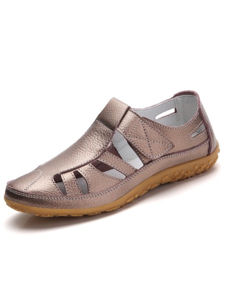 Women Hollow Flat Breathable Soft Sports Sandals