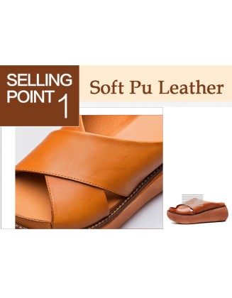 Sandals Soft Wedges Shoes Platform Casual