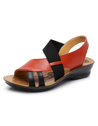 Plus Size Genuine Leather Sandals Gladiator Sandals