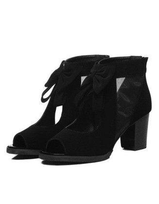 fashion butterfly-knot comfortable zipper sandals