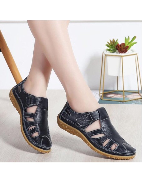 Women Hollow Flat Breathable Soft Sports Sandals