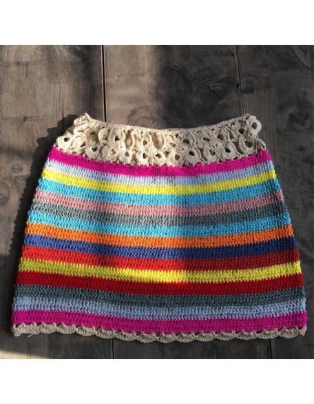 Rainbow BOHO vintage mini skirts