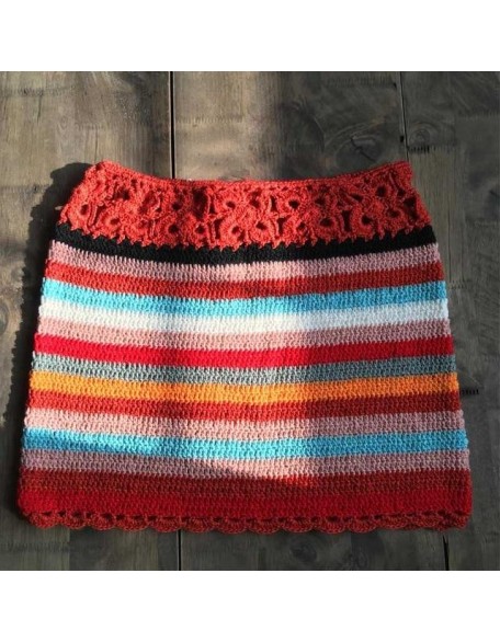 Rainbow BOHO vintage mini skirts