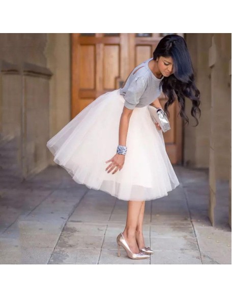 Party Train Puffy 5Layer 60CM Fashion Tulle Skirt