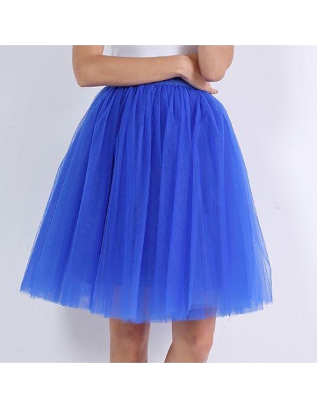 Party Train Puffy 5Layer 60CM Fashion Tulle Skirt