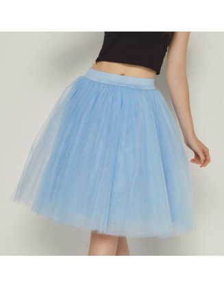 Party Train Puffy 5Layer 60CM Fashion Tulle Skirt