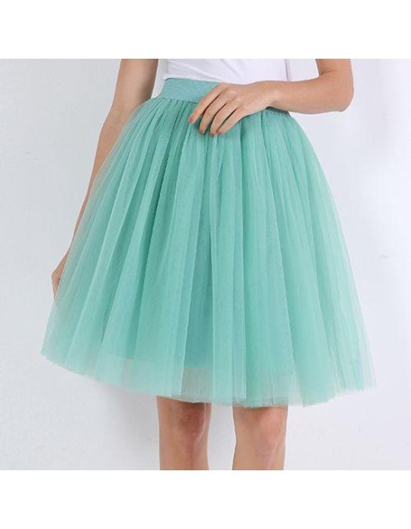 Party Train Puffy 5Layer 60CM Fashion Tulle Skirt