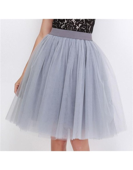 Party Train Puffy 5Layer 60CM Fashion Tulle Skirt
