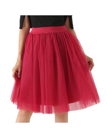 Party Train Puffy 5Layer 60CM Fashion Tulle Skirt