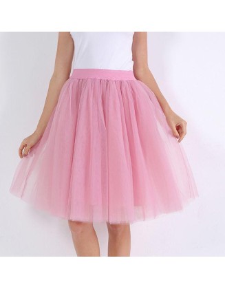 Party Train Puffy 5Layer 60CM Fashion Tulle Skirt