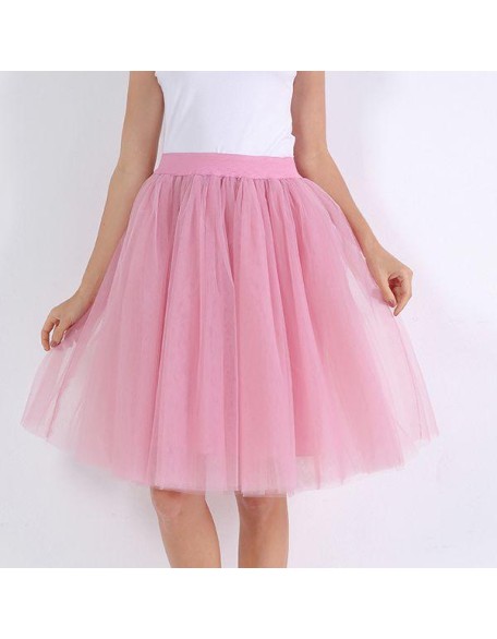Party Train Puffy 5Layer 60CM Fashion Tulle Skirt