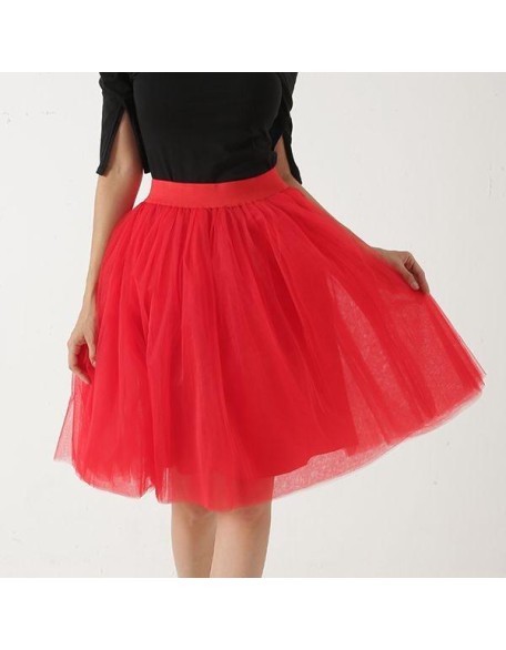 Party Train Puffy 5Layer 60CM Fashion Tulle Skirt
