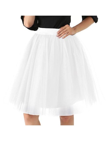 Party Train Puffy 5Layer 60CM Fashion Tulle Skirt